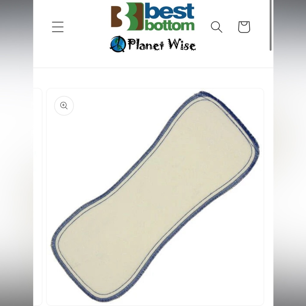 Best Bottom Cloth Diaper Snap On Inserts Hemp Size Large Organic Cotton Set of 4 - Picture 5 of 8